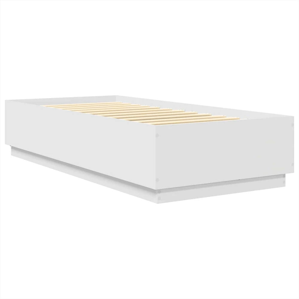 Lova Lovos rėmas su galvūgalio Balta 90 x 200 cm Apdirbta mediena