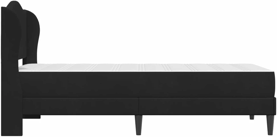 Lova Lovos rėmas su galvūgalio Juoda 90 x 200 cm Aksomas