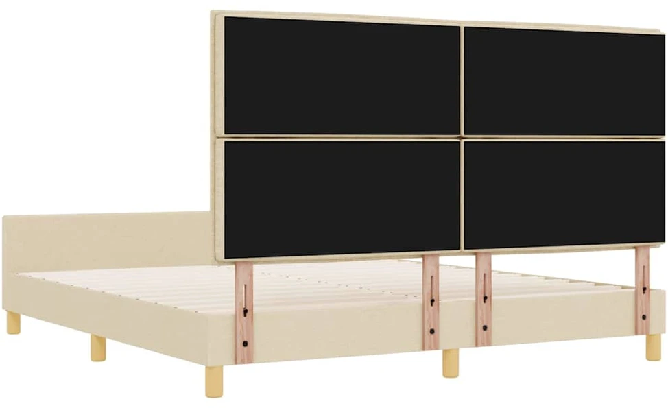 Lovos rėmas su galvūgalio Kreminė 180 x 200 cm audinys
