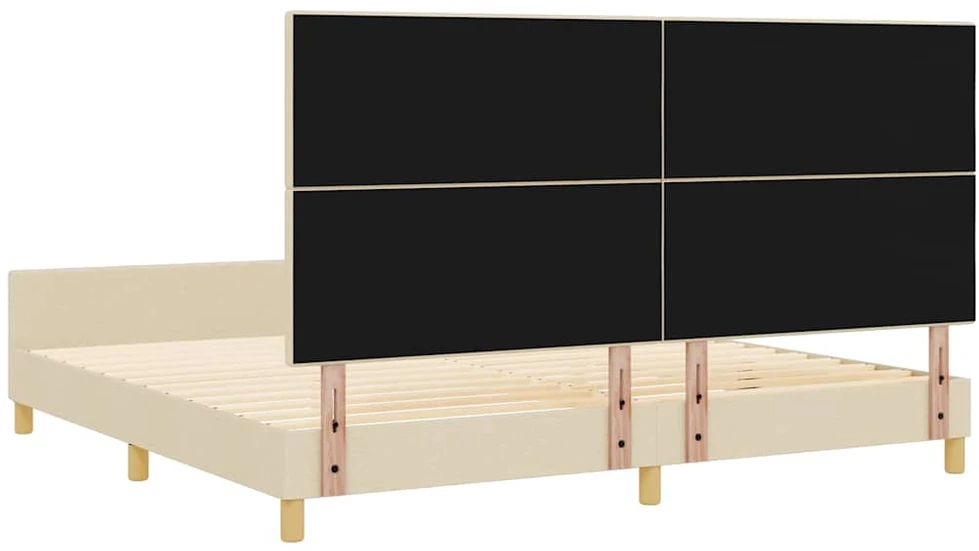 Lovos rėmas su galvūgalio Kreminė 200 x 200 cm audinys