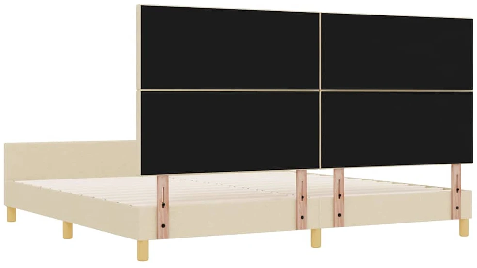 Lovos rėmas su galvūgalio Kreminė 200 x 200 cm audinys