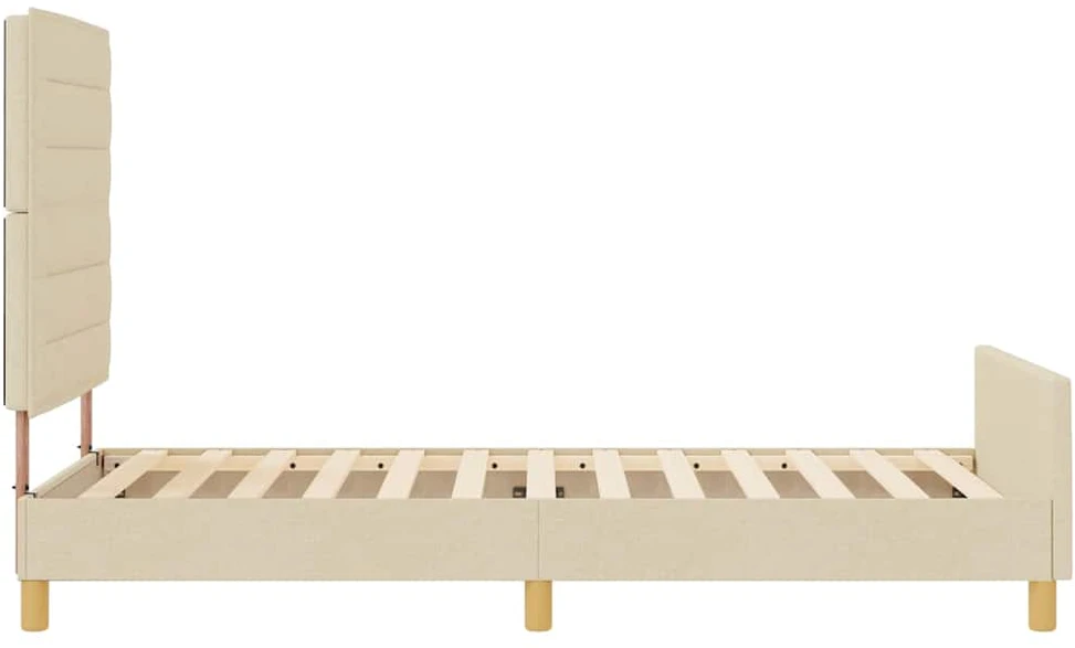 Lova Lovos rėmas su galvūgalio Kreminė 90 x 200 cm audinys