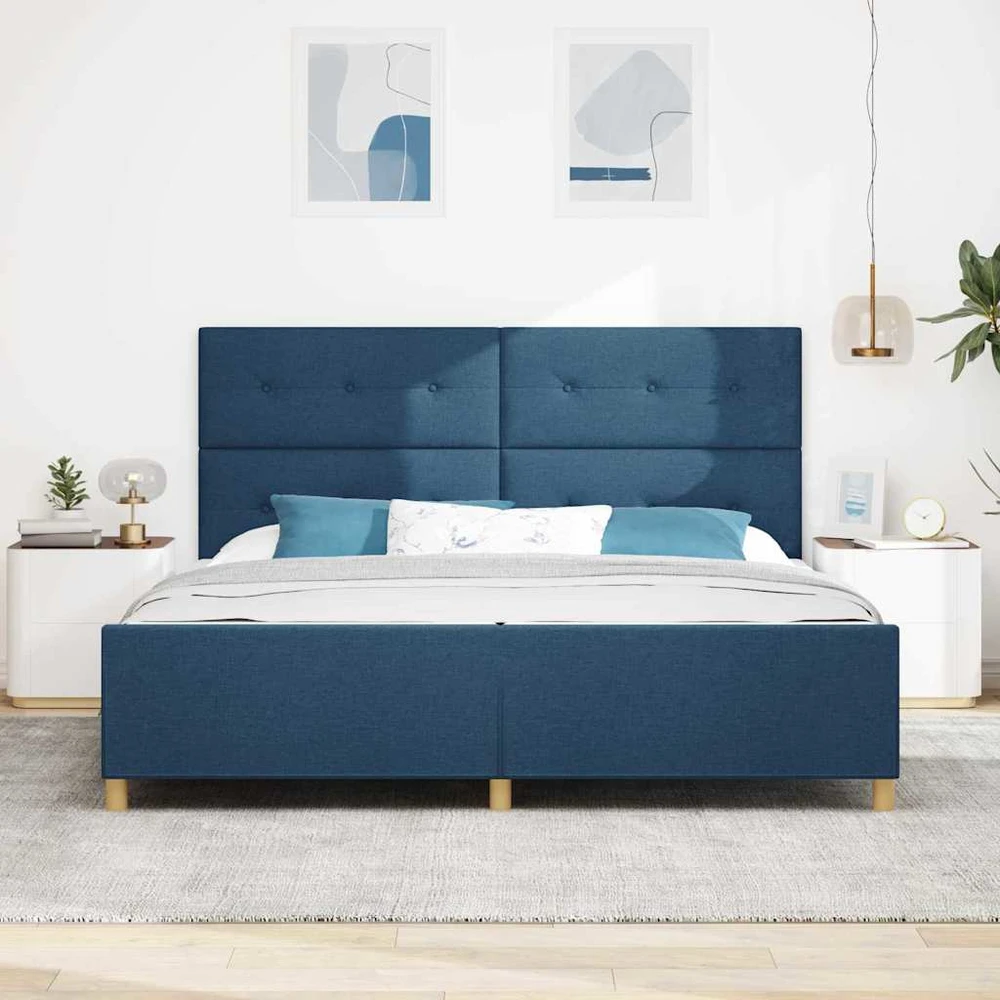 Lovos rėmas su galvūgalio Mėlyna 200 x 200 cm audinys
