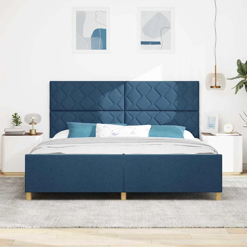 Lovos rėmas su galvūgalio Mėlyna 200 x 200 cm audinys