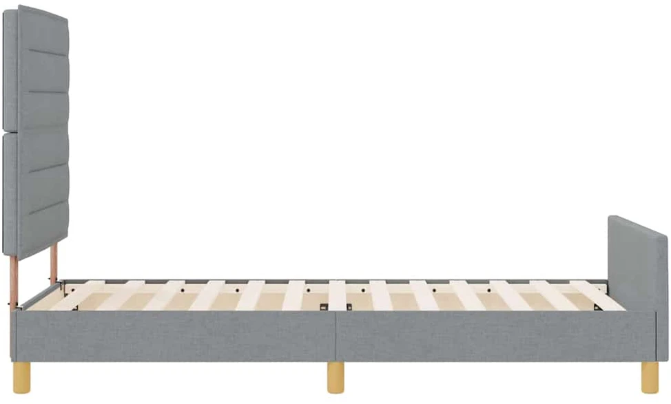 Lova Lovos rėmas su galvūgalio Šviesiai pilka 90 x 200 cm audinys