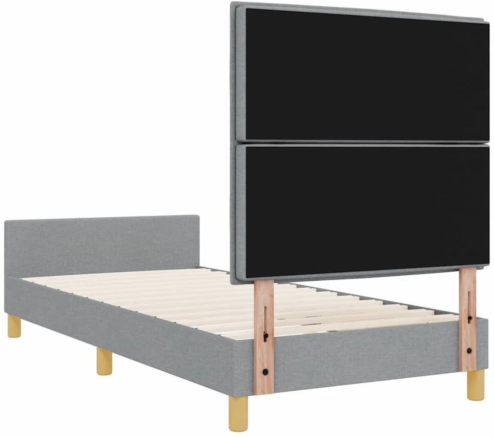 Lova Lovos rėmas su galvūgalio Šviesiai pilka 90 x 200 cm audinys