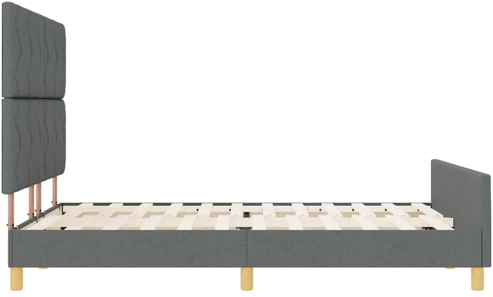 Lovos rėmas su galvūgalio Tamsiai pilka 160 x 200 cm audinys