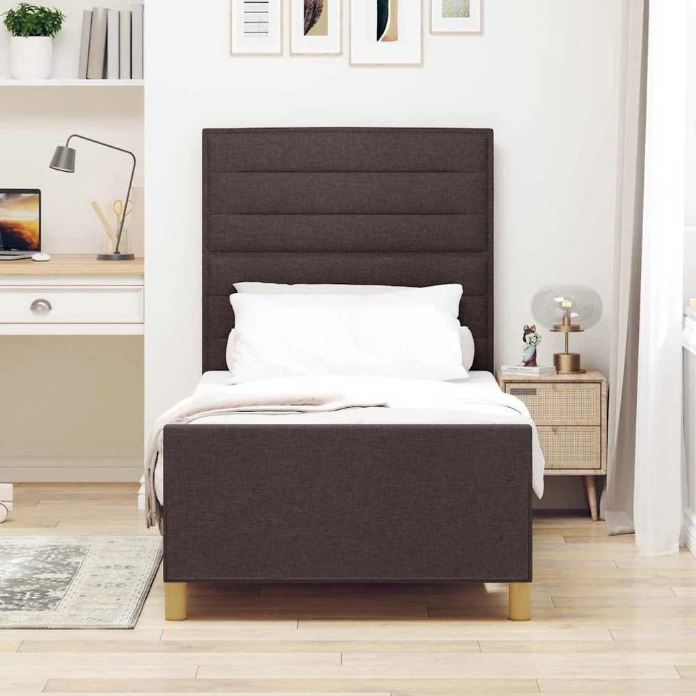Lova Lovos rėmas su galvūgalio Tamsiai ruda 80 x 200 cm audinys