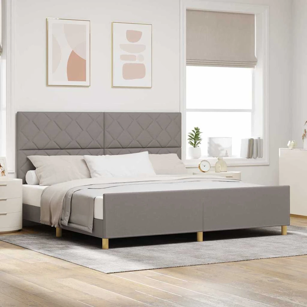 Lovos rėmas su galvūgalio Tortora 200 x 200 cm audinys