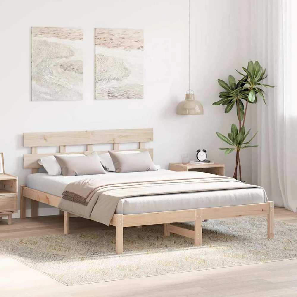 Lovos rėmas Ruda 150 x 200 cm Pušies medienos masyvas