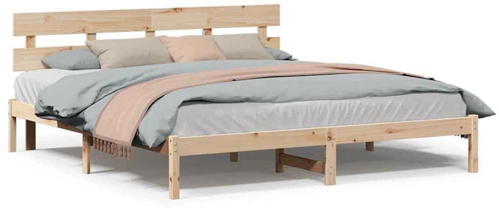 Lovos rėmas Ruda 180 x 200 cm Pušies medienos masyvas