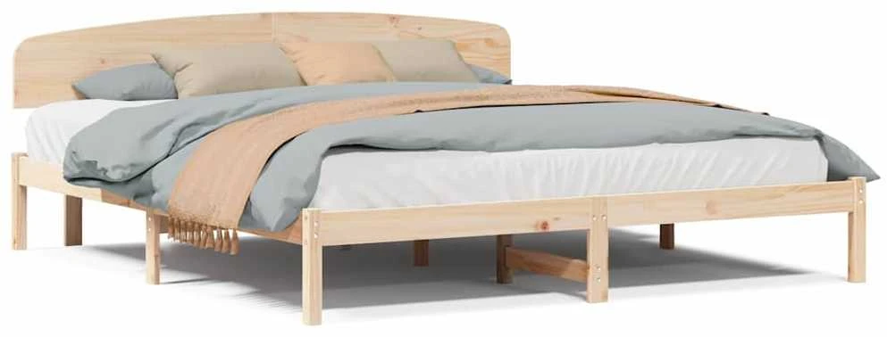 Lovos rėmas Natūrali 200 x 200 cm Kietos pušies mediena