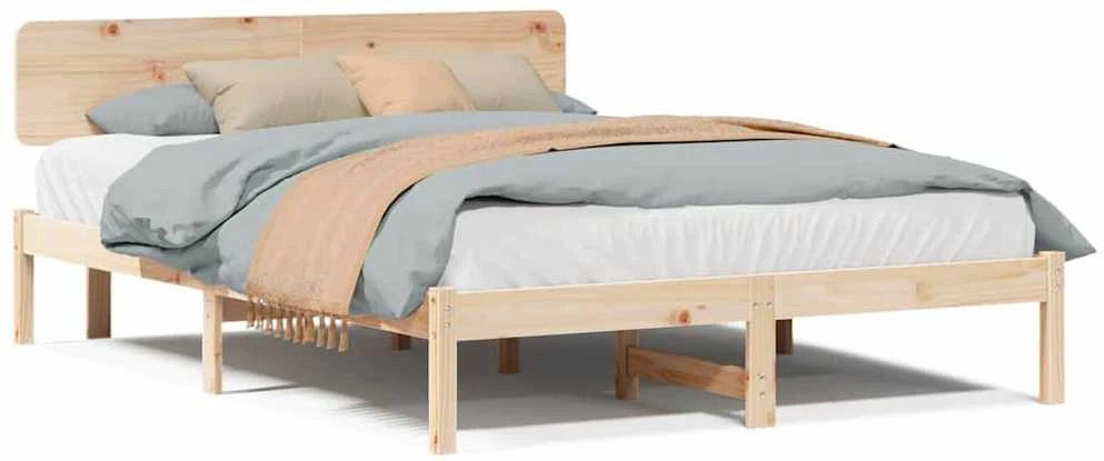 Lovos rėmas Natūrali 200 x 200 cm Kietos pušies mediena