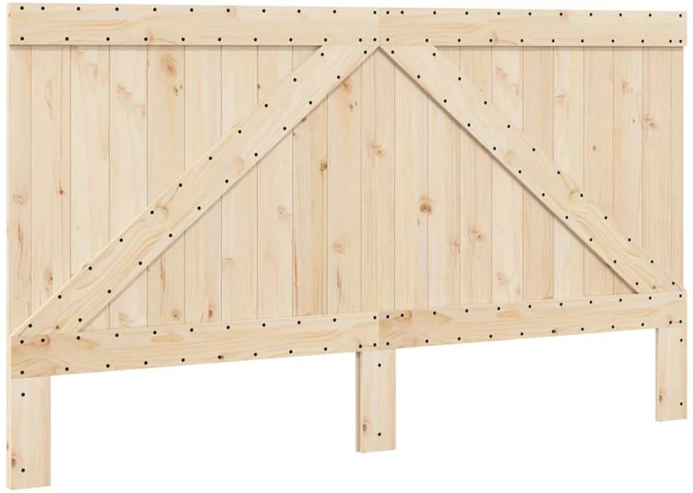 Lovos rėmas su galvūgaliu, 200x200cm, pušies medienos masyvas