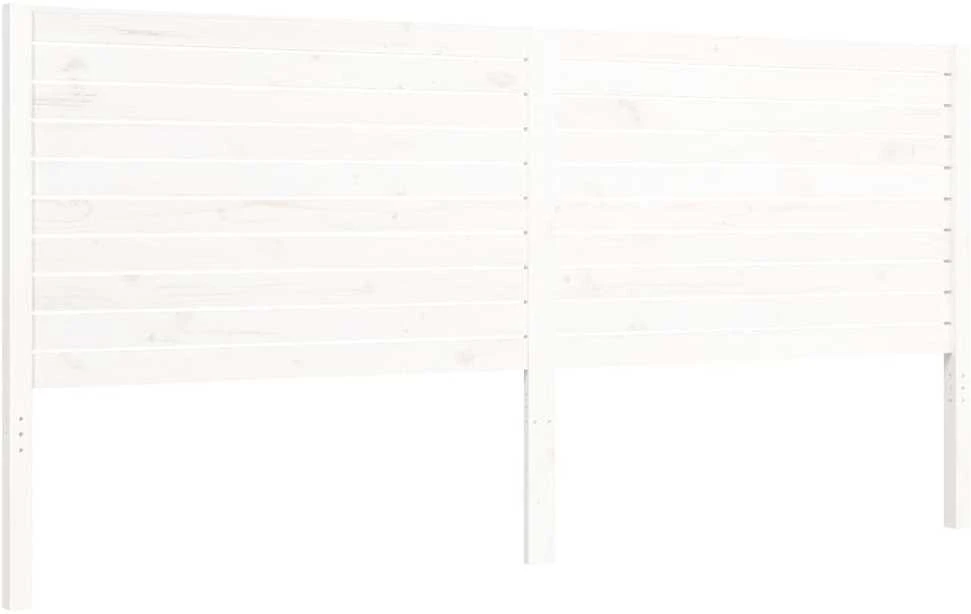 Lovos rėmas su galvūgaliu, baltas, 200x200cm, medienos masyvas