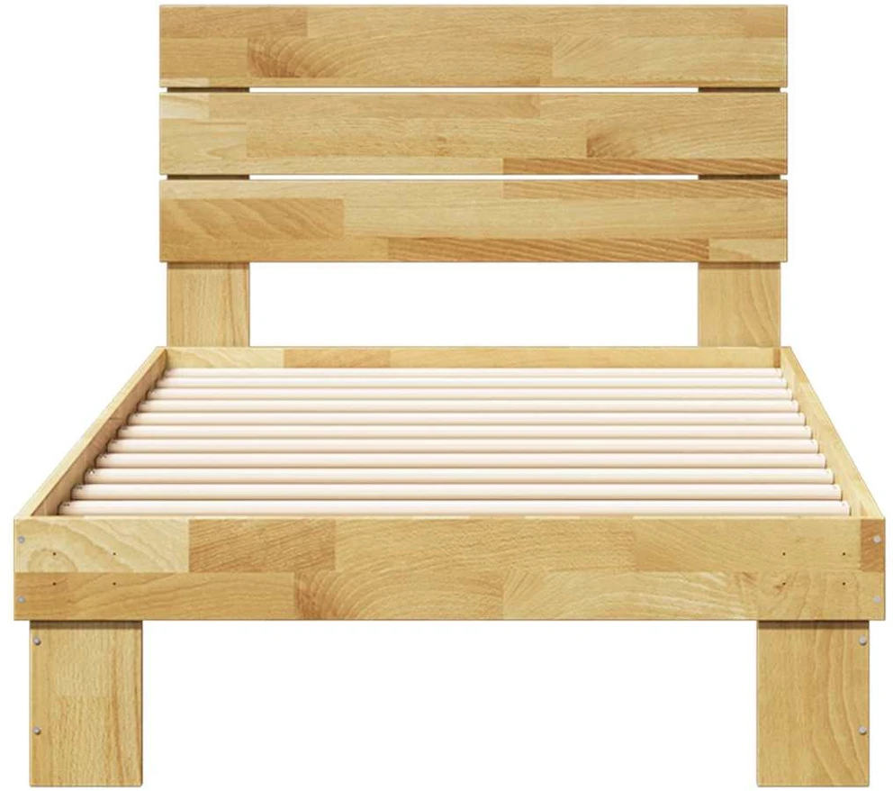 Lova lovos rėmas su galvūgaliu be čiužinio 75x190 cm ąžuolo masyvo