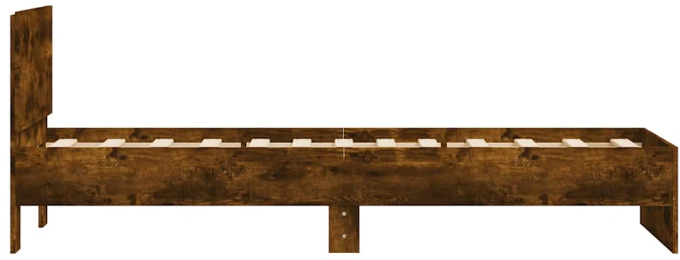 Lovos rėmas su galvūgaliu/be čiužinio, dūminio ąžuolo, 90x200cm