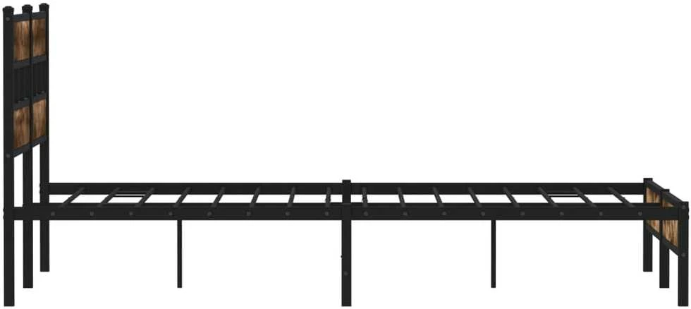 Lovos rėmas su galvūgaliu/be čiužinio, dūminis, 140x190cm