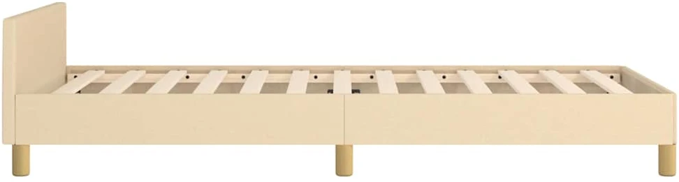 Lovos rėmas su galvūgaliu be čiužinio kreminės 90x200cm audinys