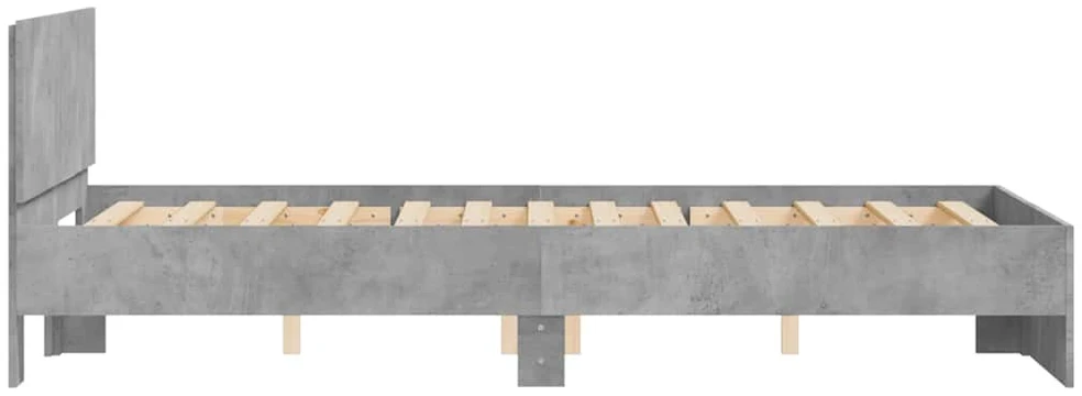Lovos rėmas su galvūgaliu, betono pilkos spalvos, 120x200cm