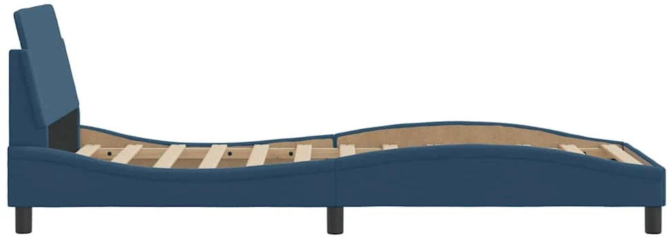 Lovos rėmas su galvūgaliu, mėlynos spalvos, 80x200cm, audinys