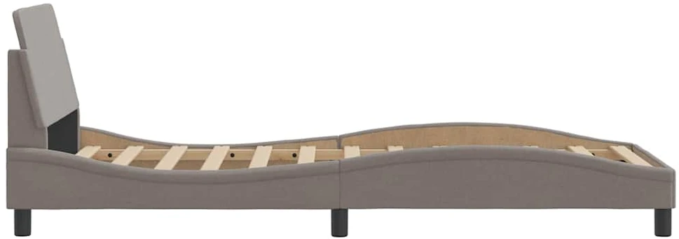 Lovos rėmas su galvūgaliu, taupe spalvos, 80x200cm, audinys