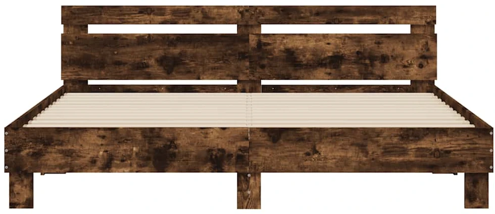 Lovos rėmas su galvūgaliu, dūminio ąžuolo, 200x200cm, mediena