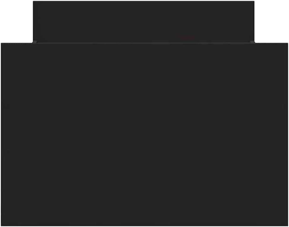 Lovos rėmas su galvūgaliu ir kojūgaliu, juodas, 90x190cm