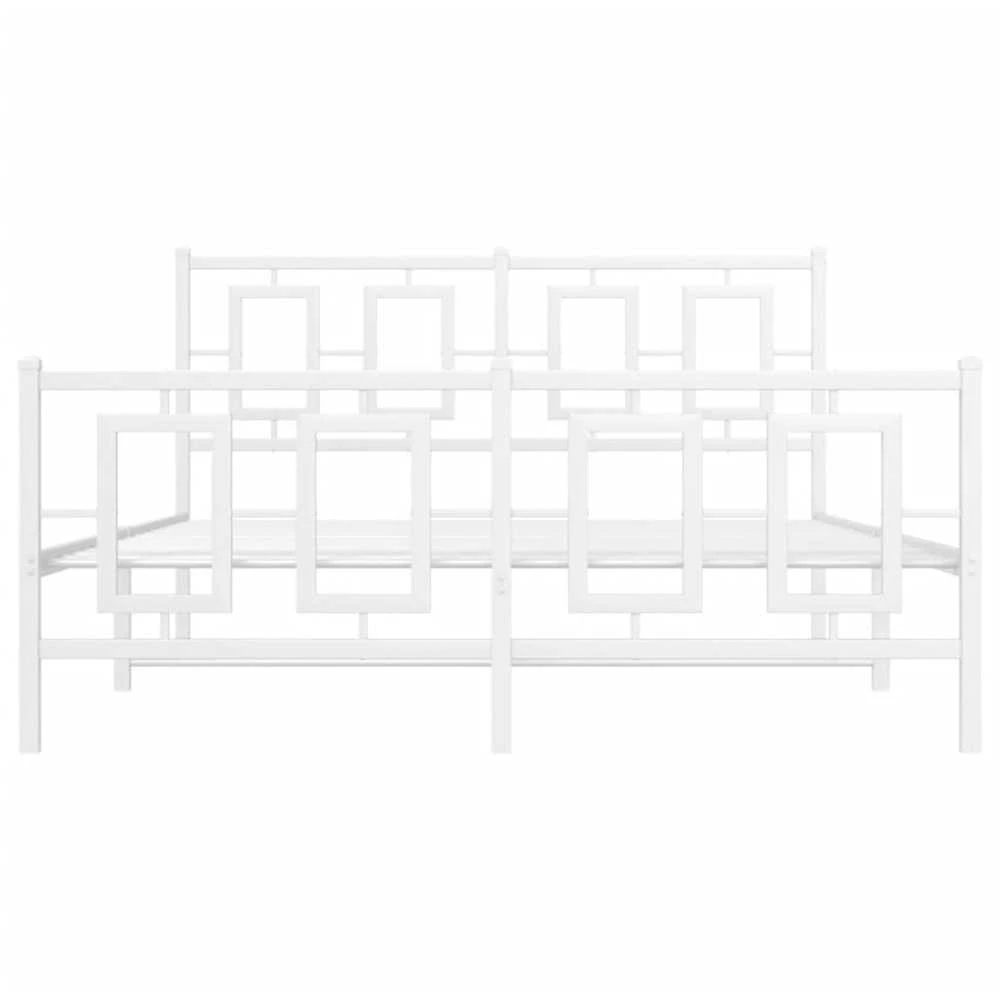 Lova Lovos rėmas su galvūgaliu/kojūgaliu, baltas, 135x190cm, metalas