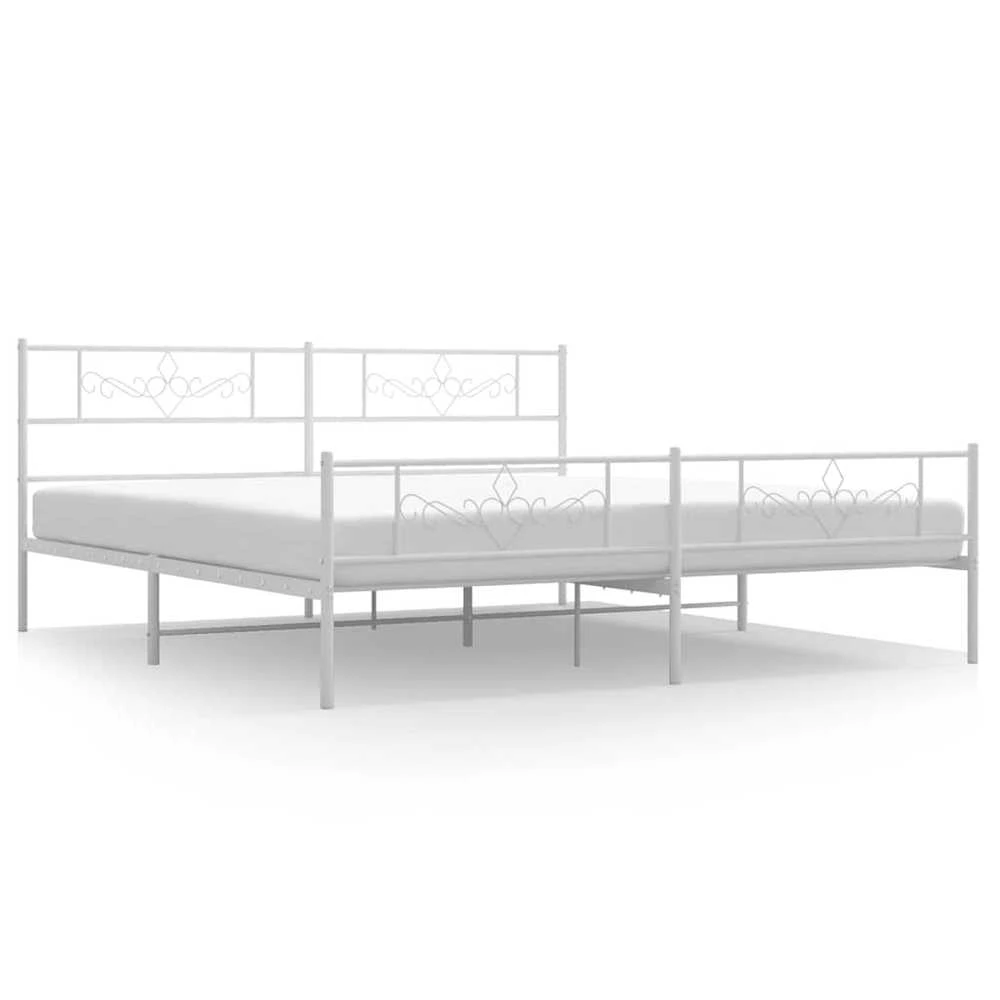 Lova Lovos rėmas su galvūgaliu/kojūgaliu, baltas, 183x213cm, metalas