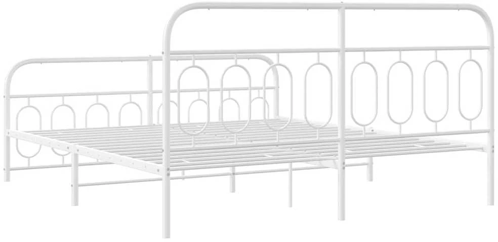 Lova Lovos rėmas su galvūgaliu/kojūgaliu, baltas, 193x203cm, metalas