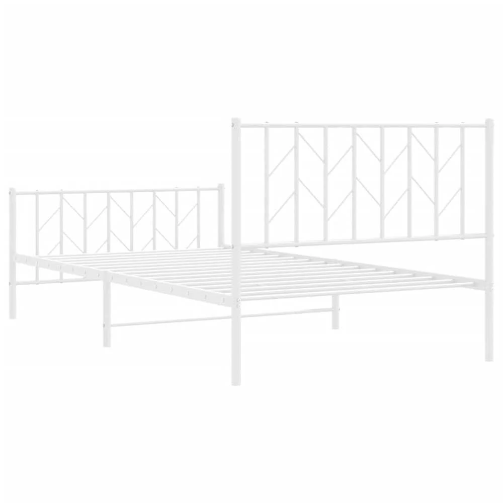 Lova Lovos rėmas su galvūgaliu/kojūgaliu, baltas, 107x203cm, metalas