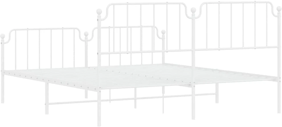 Lova Lovos rėmas su galvūgaliu/kojūgaliu, baltas, 183x213cm, metalas
