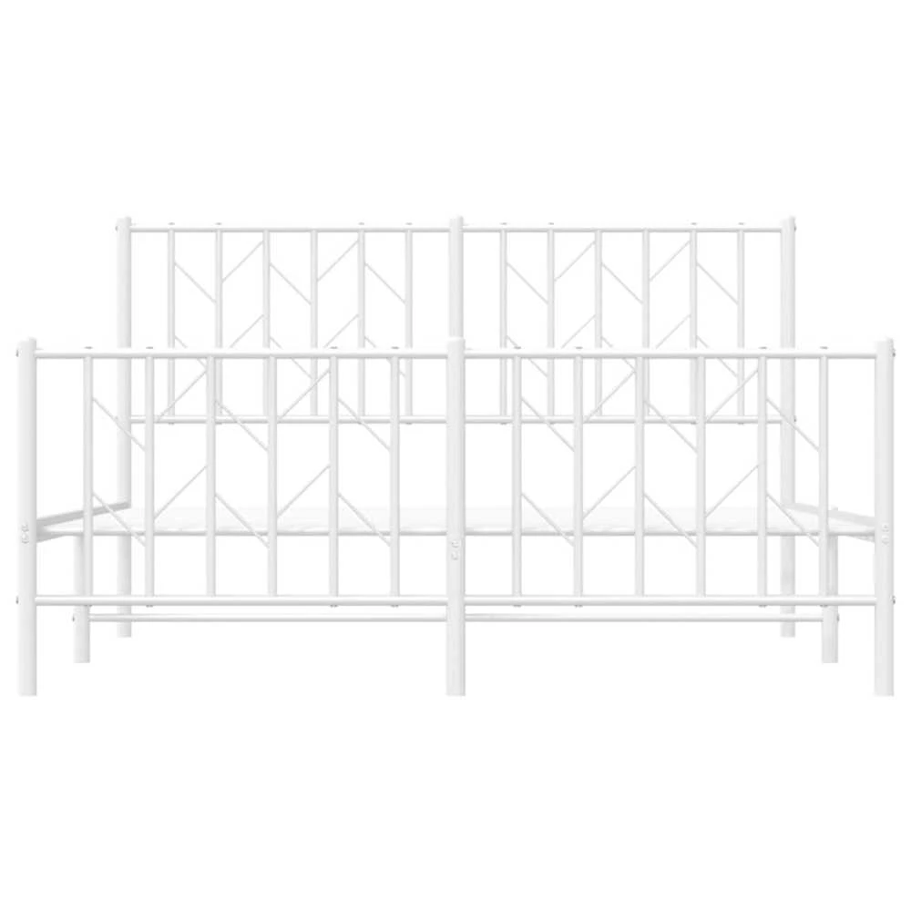 Lova Lovos rėmas su galvūgaliu/kojūgaliu, baltas, 135x190cm, metalas