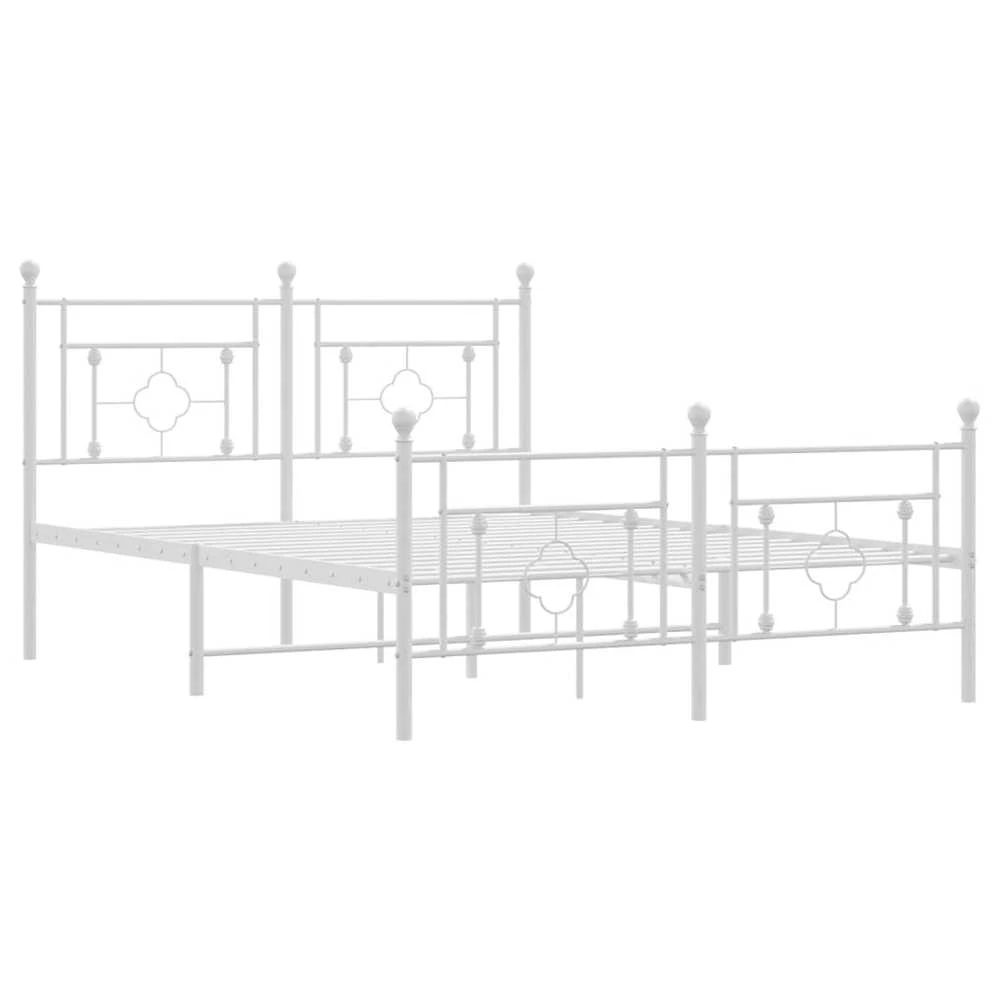 Lova Lovos rėmas su galvūgaliu/kojūgaliu, baltas, 135x190cm, metalas