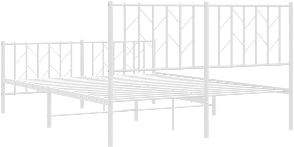 Lova Lovos rėmas su galvūgaliu/kojūgaliu, baltas, 135x190cm, metalas