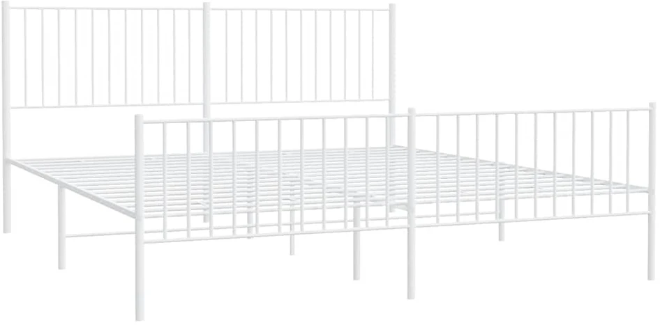 Lova Lovos rėmas su galvūgaliu/kojūgaliu, baltas, 183x213cm, metalas