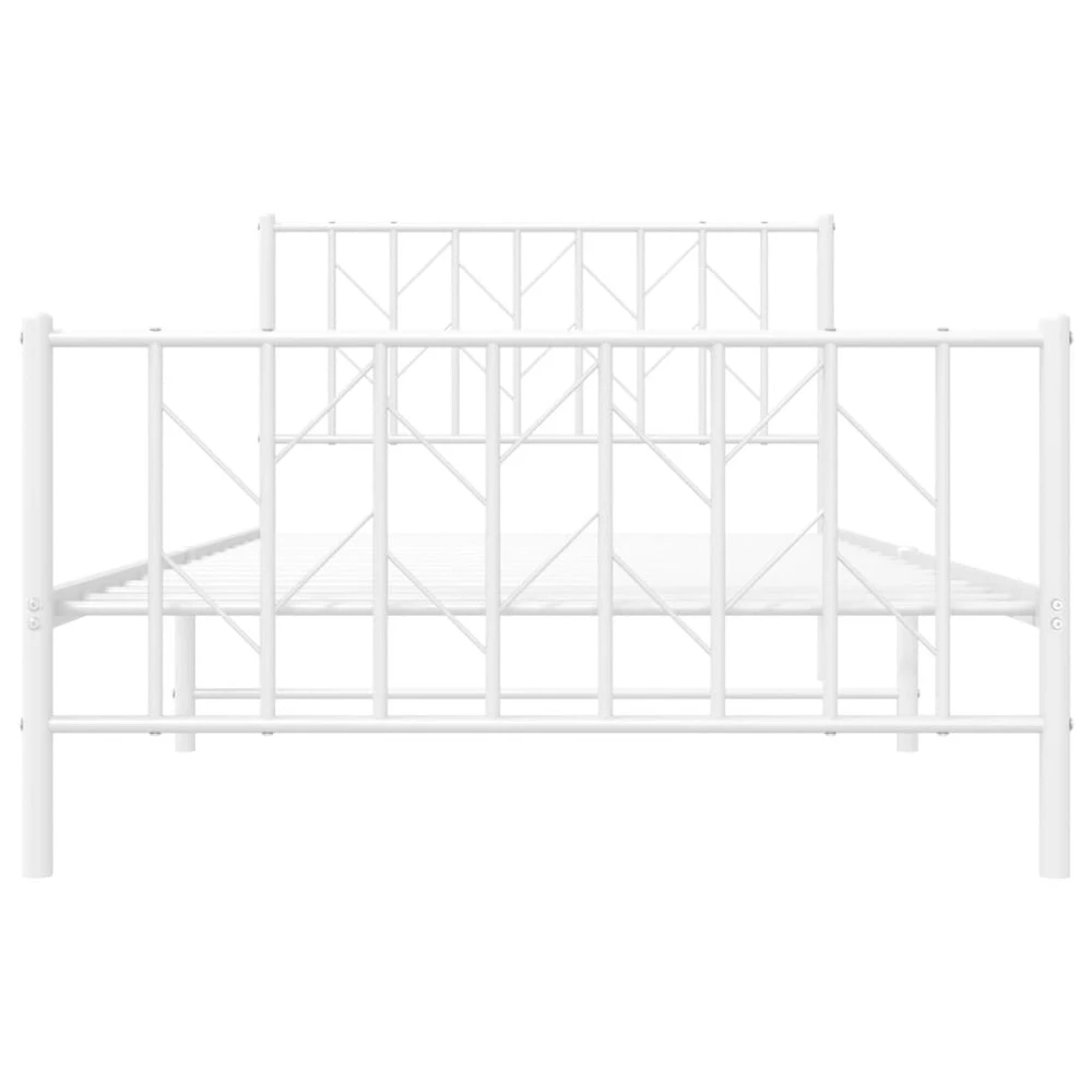 Lova Lovos rėmas su galvūgaliu/kojūgaliu, baltas, 107x203cm, metalas