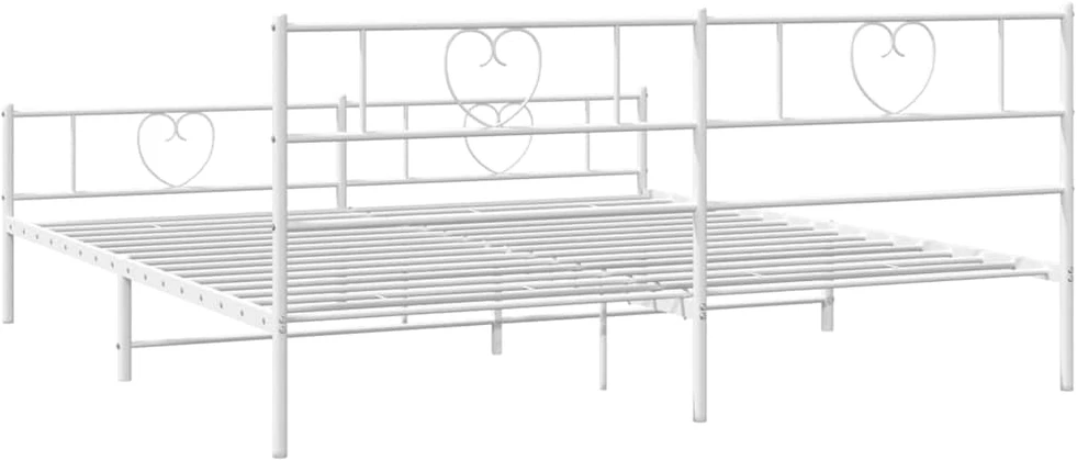 Lova Lovos rėmas su galvūgaliu/kojūgaliu, baltas, 183x213cm, metalas