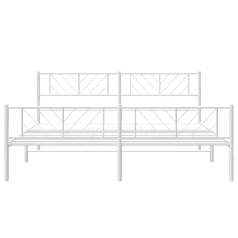 Lova Lovos rėmas su galvūgaliu/kojūgaliu, baltas, 183x213cm, metalas