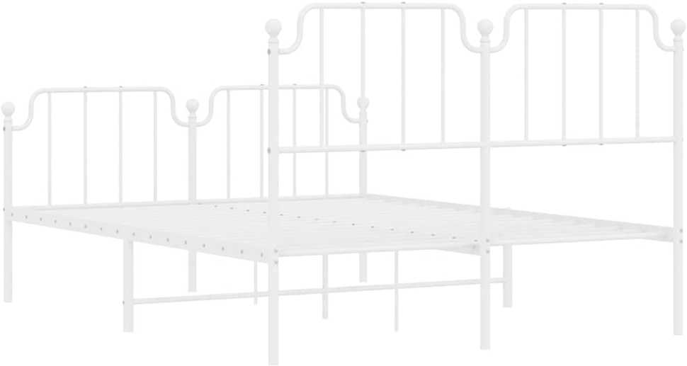 Lova Lovos rėmas su galvūgaliu/kojūgaliu, baltas, 135x190cm, metalas