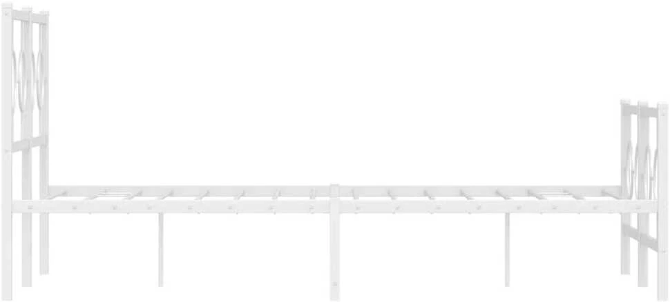 Lovos rėmas su galvūgaliu/kojūgaliu, baltas, 120x200cm, metalas
