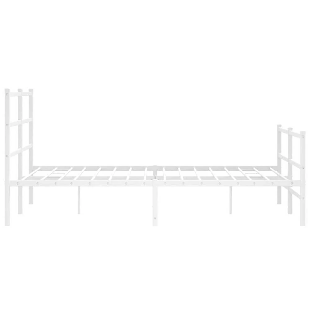 Lova Lovos rėmas su galvūgaliu/kojūgaliu, baltas, 135x190cm, metalas