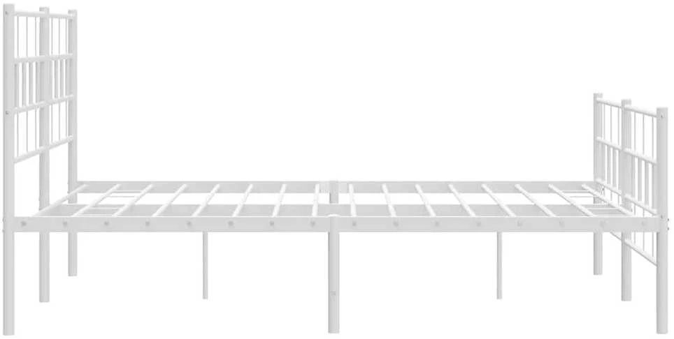 Lovos rėmas su galvūgaliu/kojūgaliu, baltas, 150x200cm, metalas