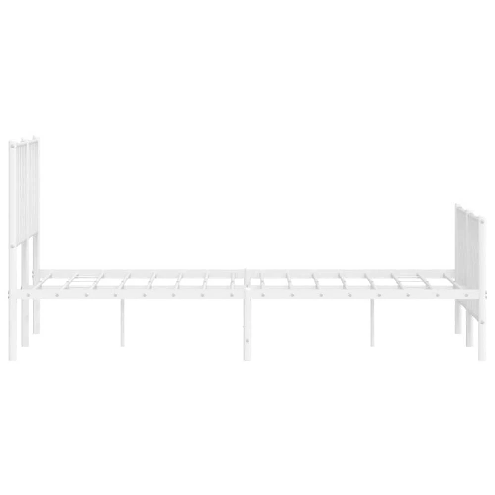 Lova Lovos rėmas su galvūgaliu/kojūgaliu, baltas, 135x190cm, metalas