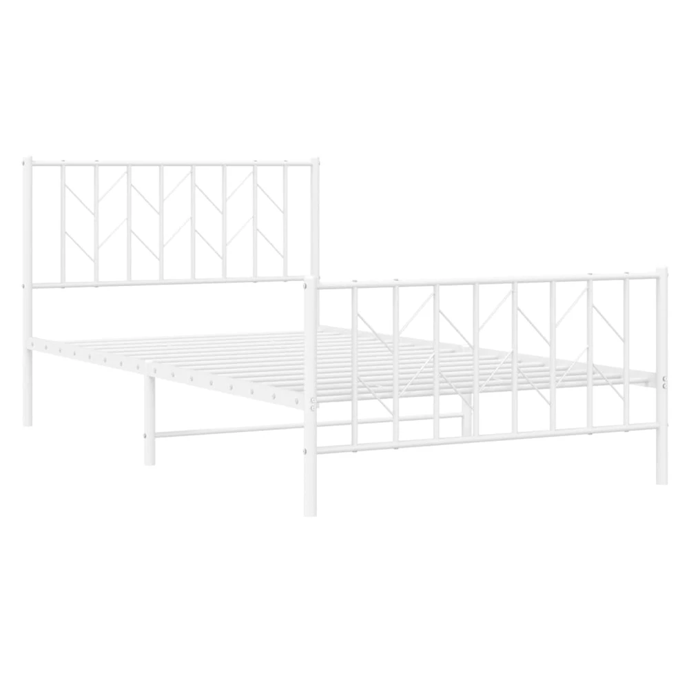 Lova Lovos rėmas su galvūgaliu/kojūgaliu, baltas, 107x203cm, metalas