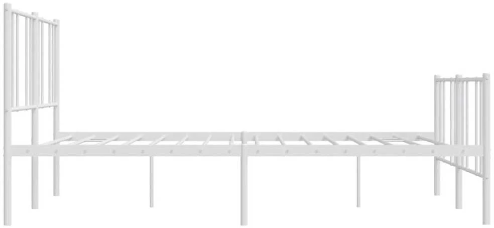Lovos rėmas su galvūgaliu/kojūgaliu, baltas, 200x200cm, metalas
