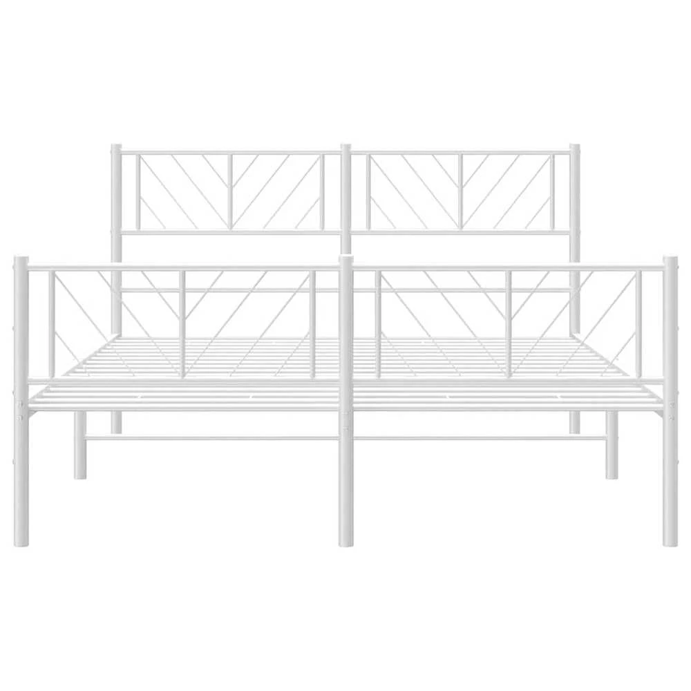 Lova Lovos rėmas su galvūgaliu/kojūgaliu, baltas, 135x190cm, metalas