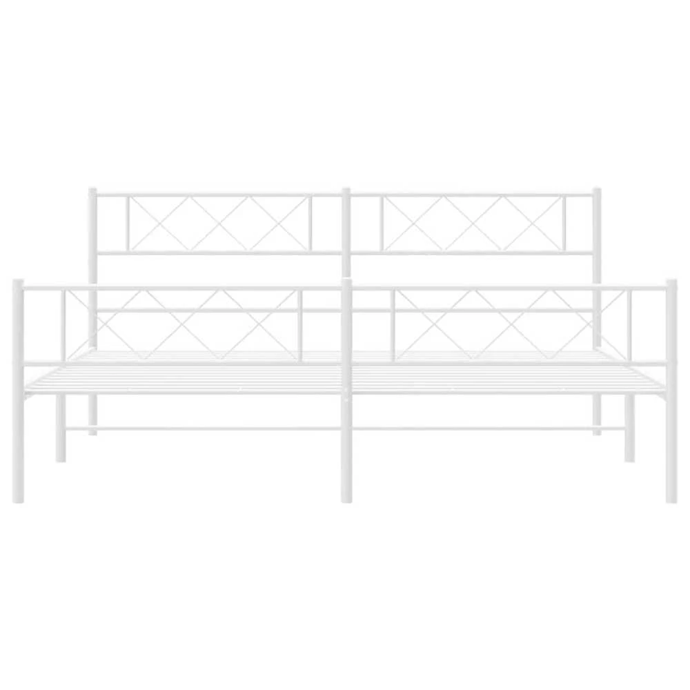 Lova Lovos rėmas su galvūgaliu/kojūgaliu, baltas, 183x213cm, metalas