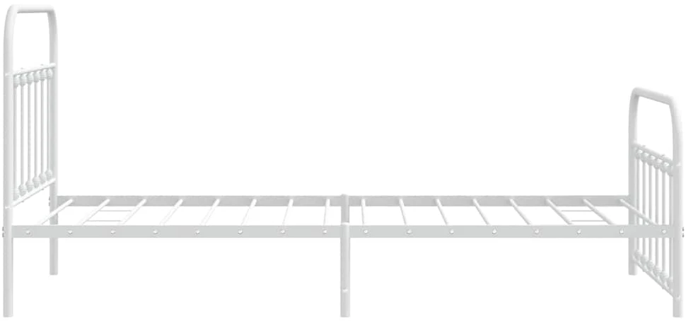 Lovos rėmas su galvūgaliu/kojūgaliu, baltas, 100x200cm, metalas